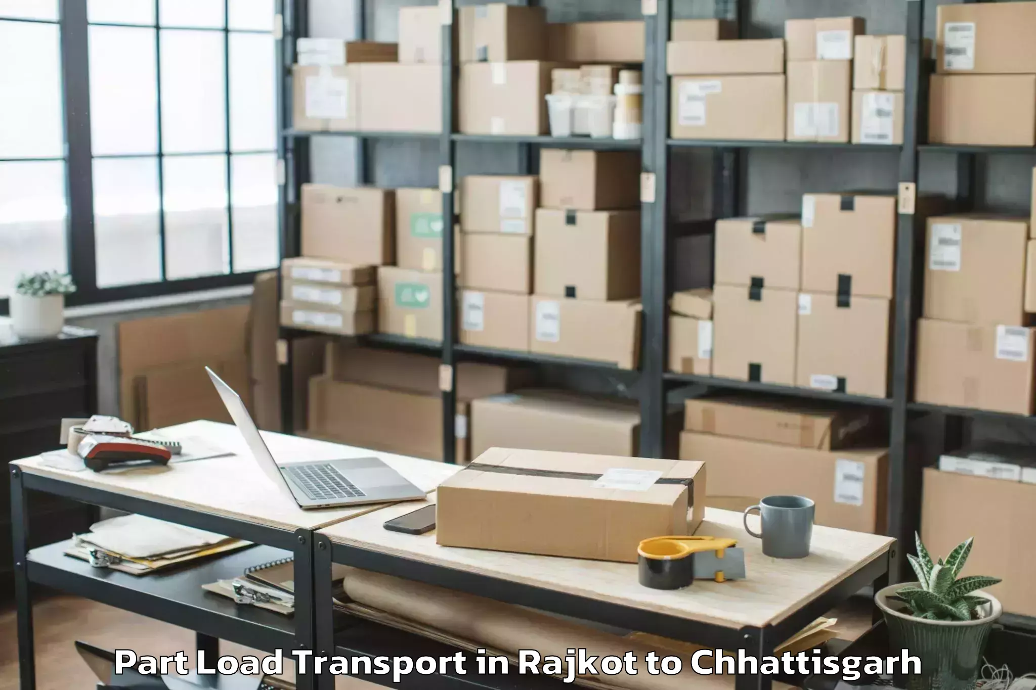 Get Rajkot to Baramkela Part Load Transport